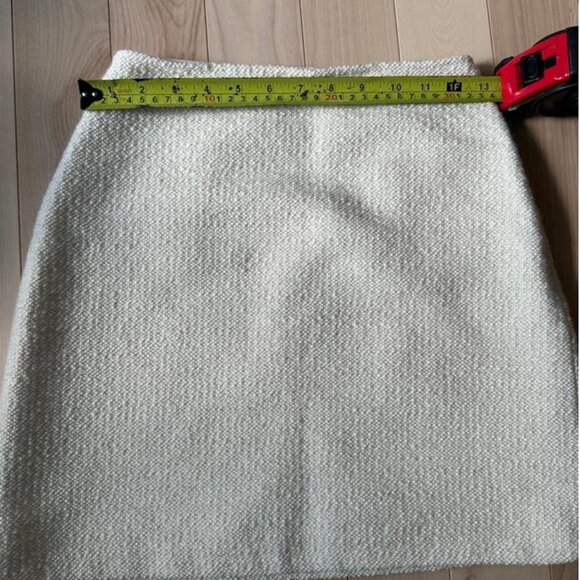 High-quality tweed knit skirt from Club Monaco beige size 00 - Picture 4 of 7
